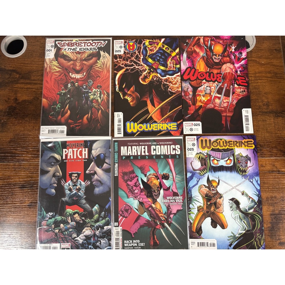Marvel Comics Wolverine Sabretooth & The Exiles Patch Comics Lot of 6 Variant Ed